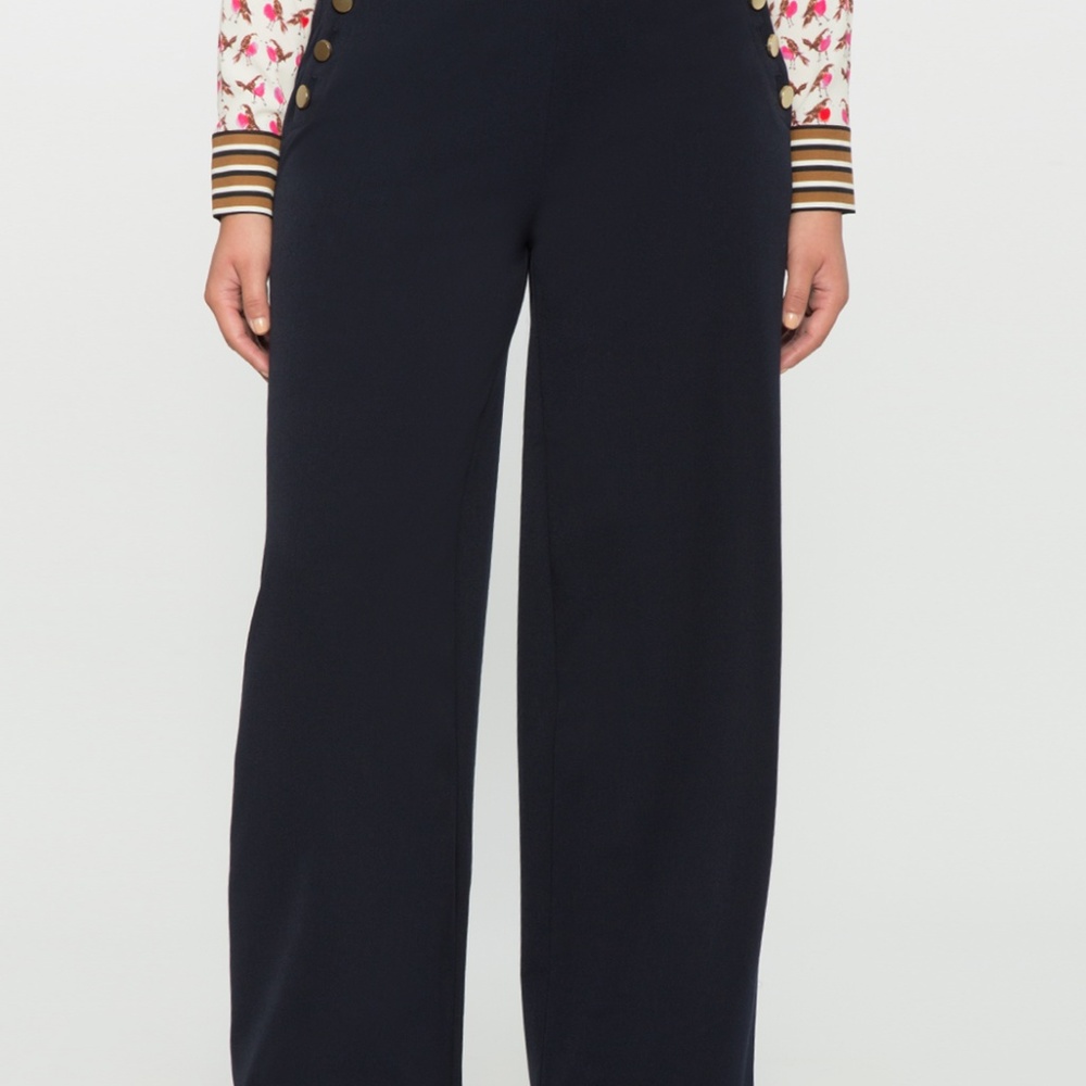Eloquii Button Detail Trousers